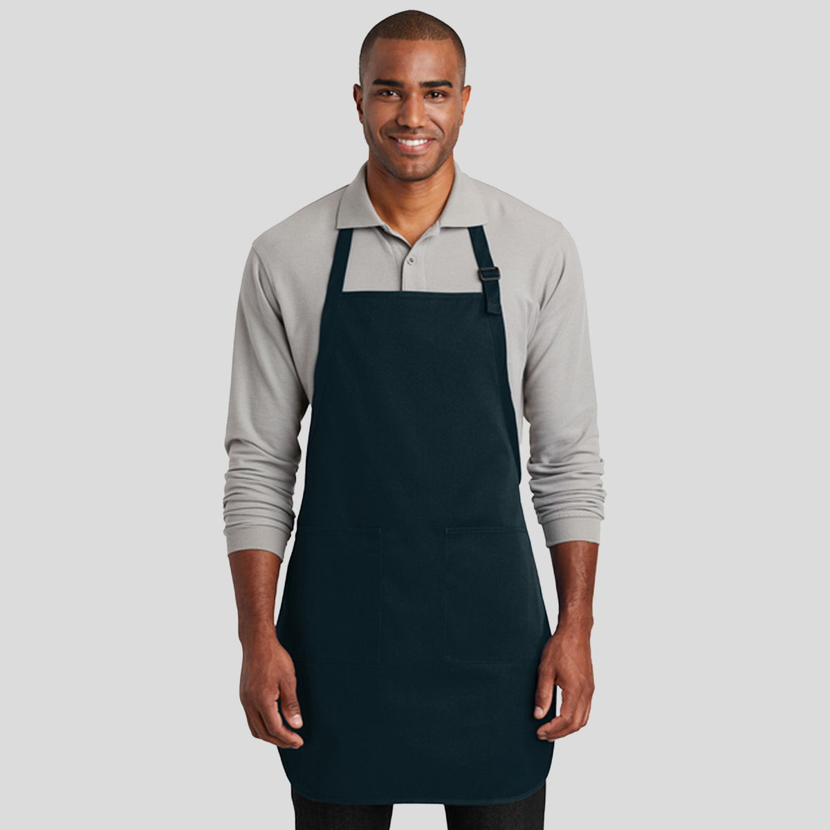 Full-Length Two-Pocket Bib Apron | Navy