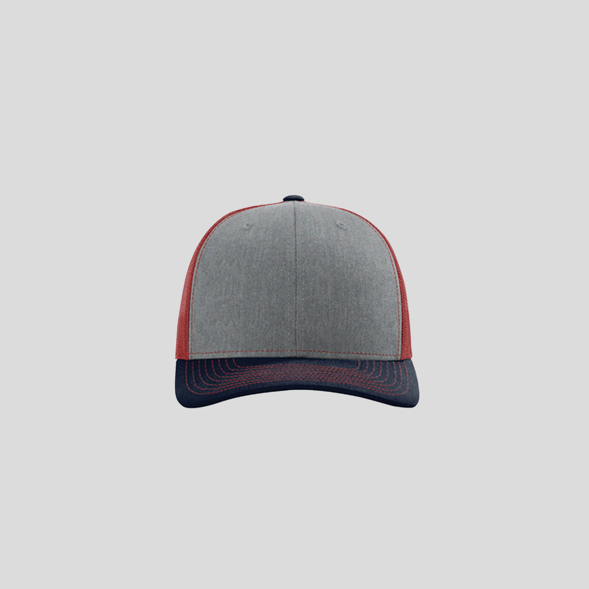 Richardson Trucker Cap | Heather Grey/Cardinal/Navy