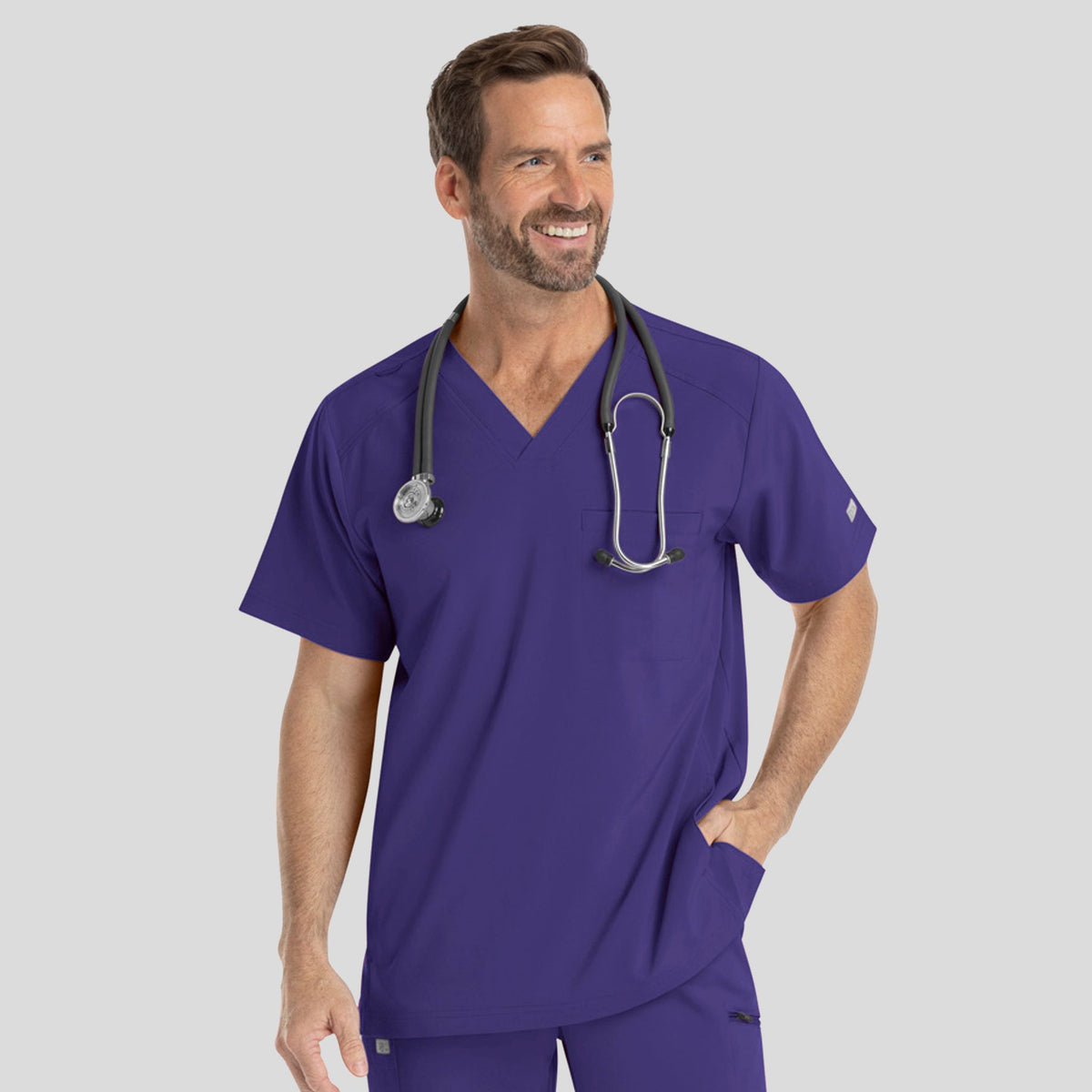 Men's V-Neck Top | Grape