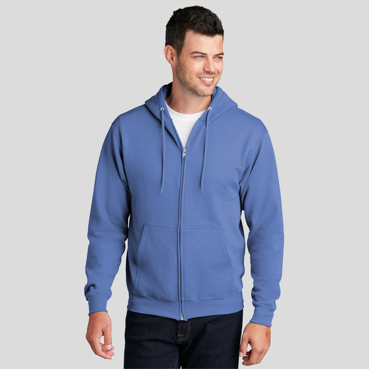 Core Fleece Full-Zip Hooded Sweatshirt | Carolina Blue