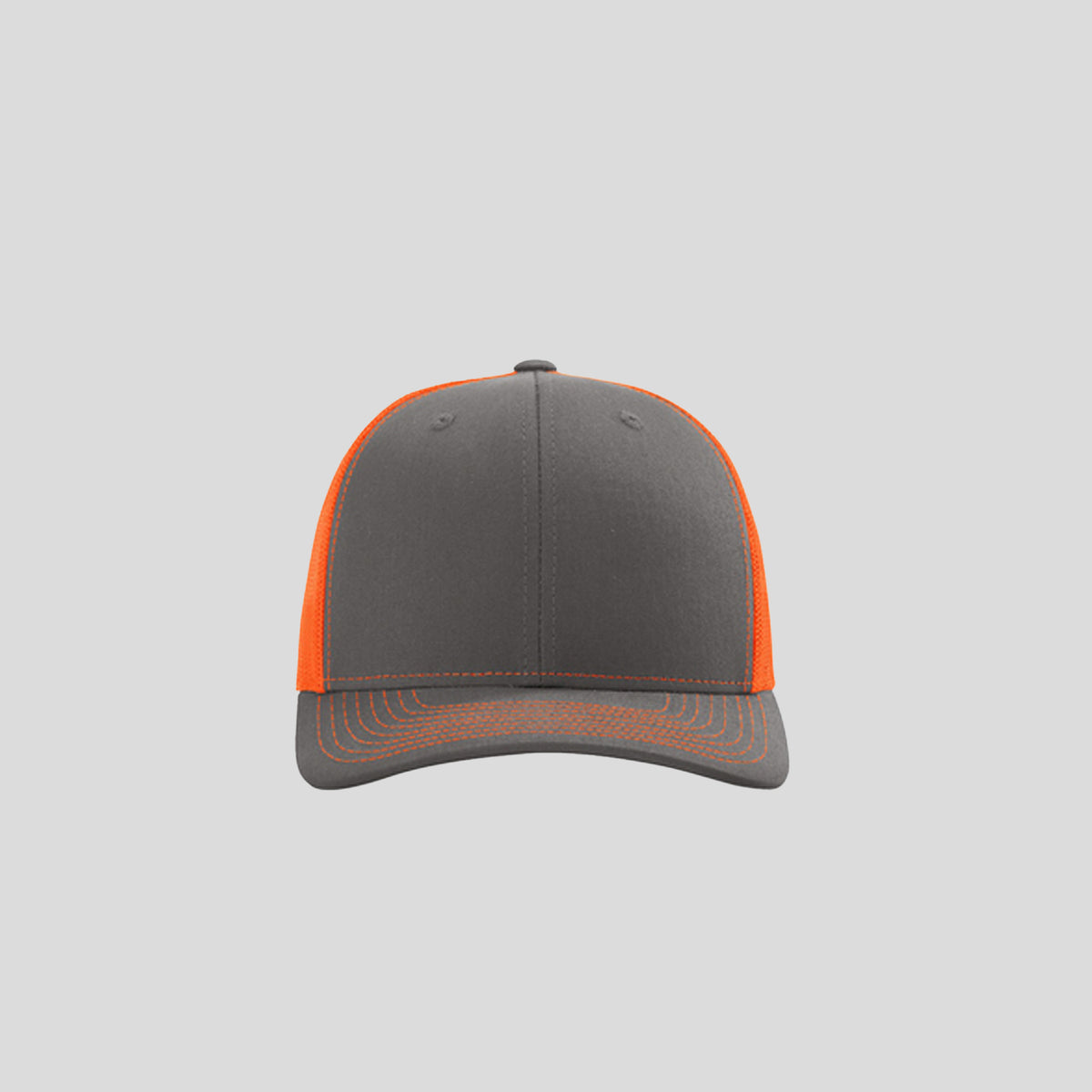 Richardson Trucker Cap | Charcoal/Neon Orange