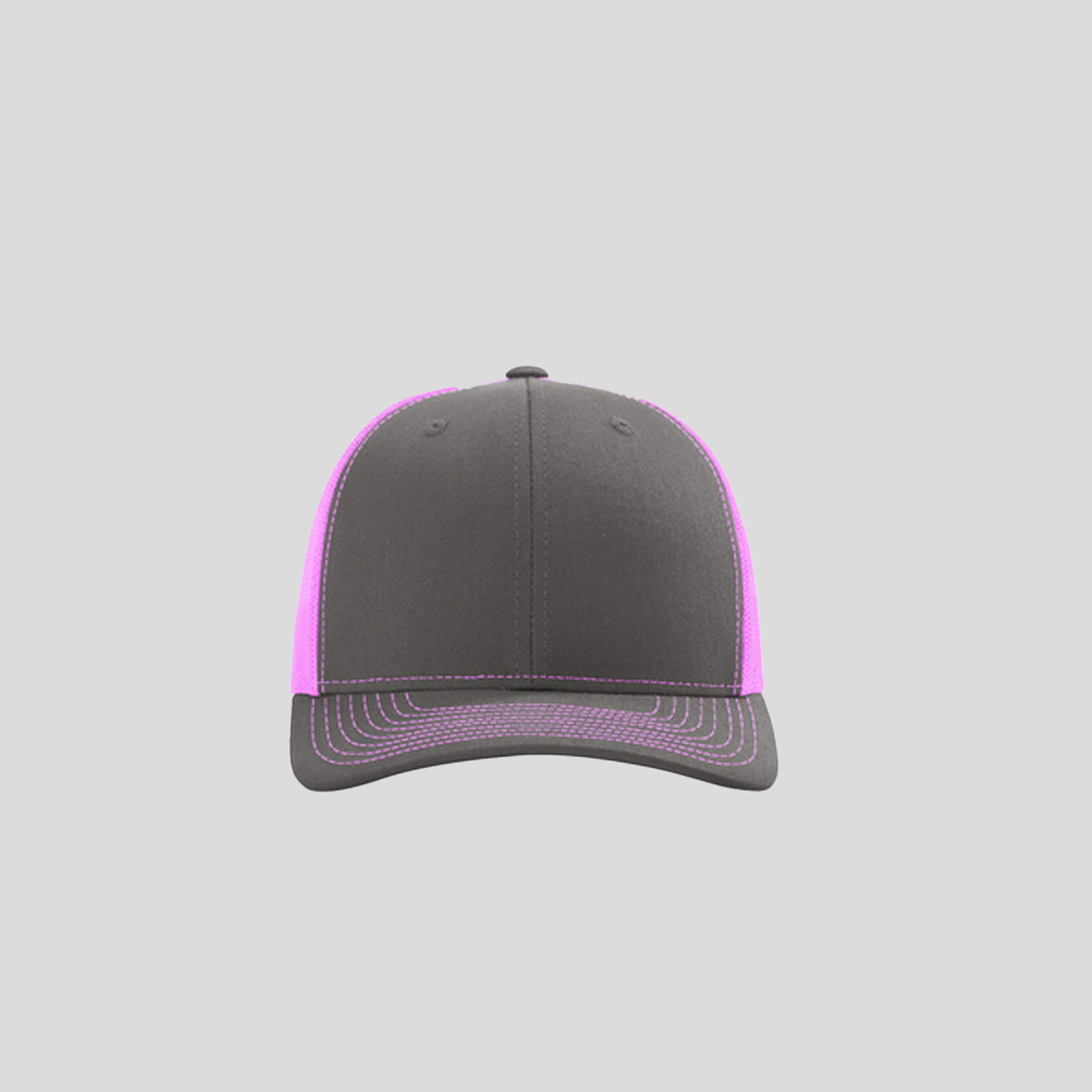Richardson Trucker Cap | Charcoal/Neon Pink