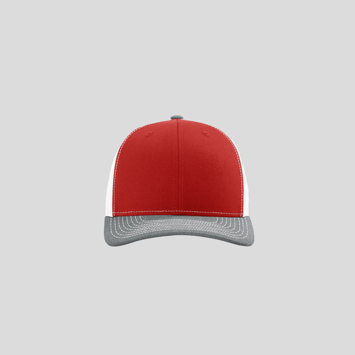 Richardson Trucker Cap | Red/White/Heather Grey