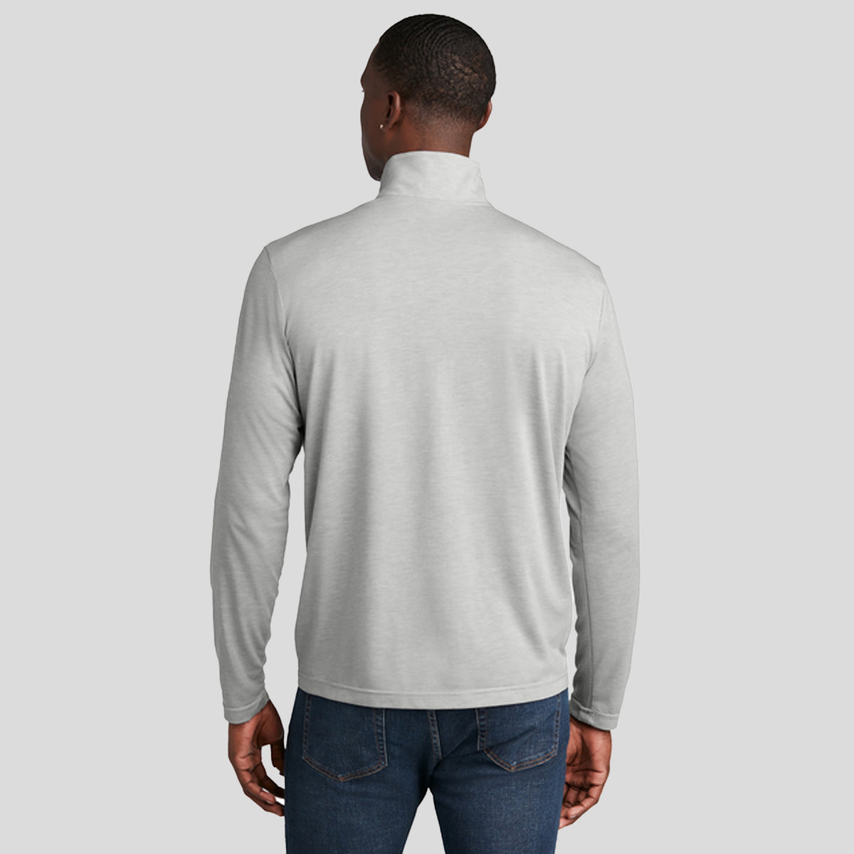 PosiCharge ® Tri-Blend Wicking 1/4-Zip Pullover | Light Grey Heather
